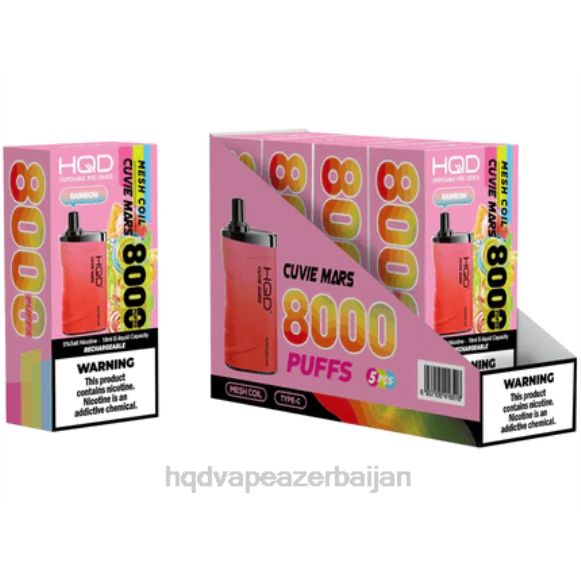 HQD CUVIE MARS birdəfəlik | HQD Vape Factory 66Z6240 göy qurşağı